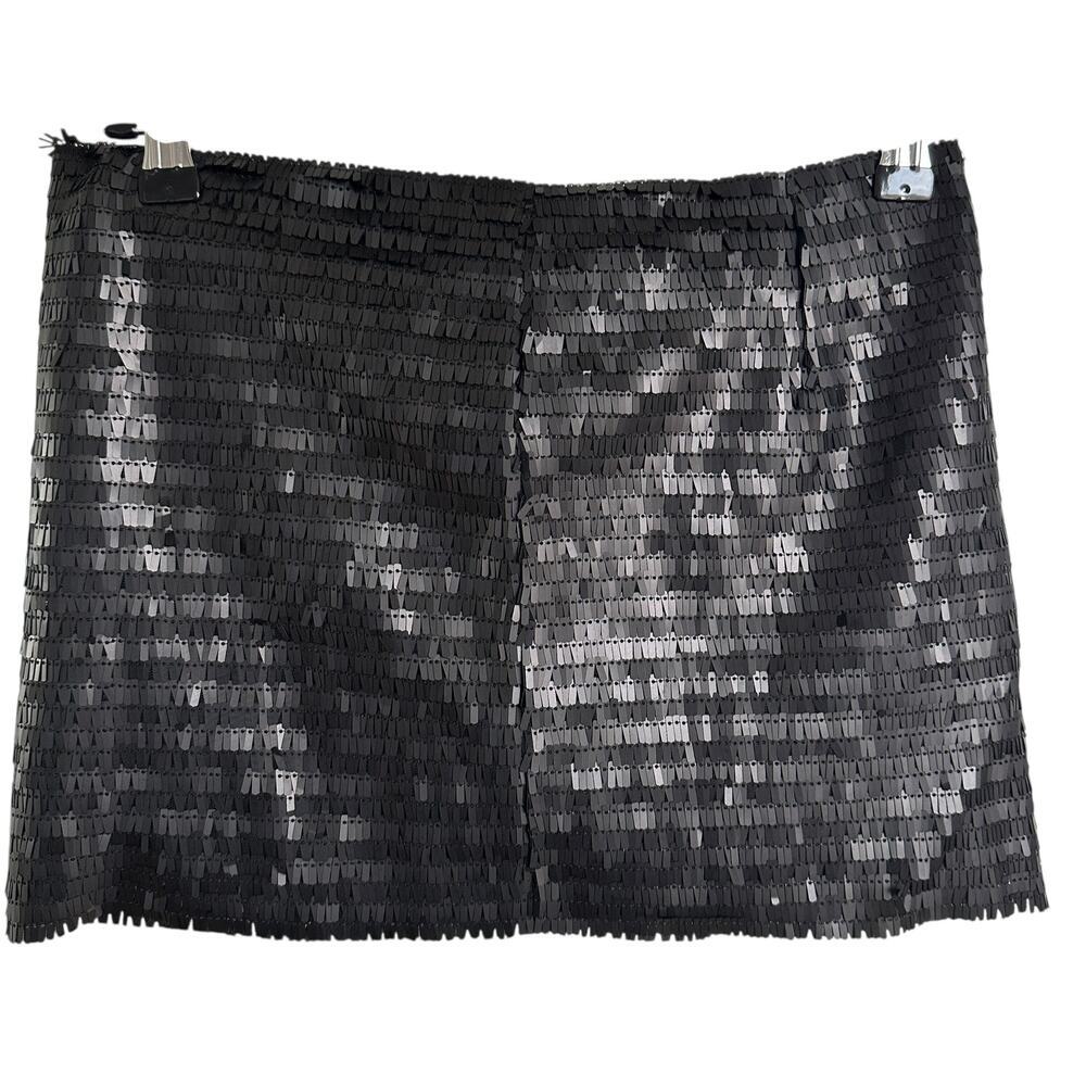 Lioness Crossroads Women's Matte Black Sequin Giselle Mini Skirt, Size S, NWT - Picture 3 of 7